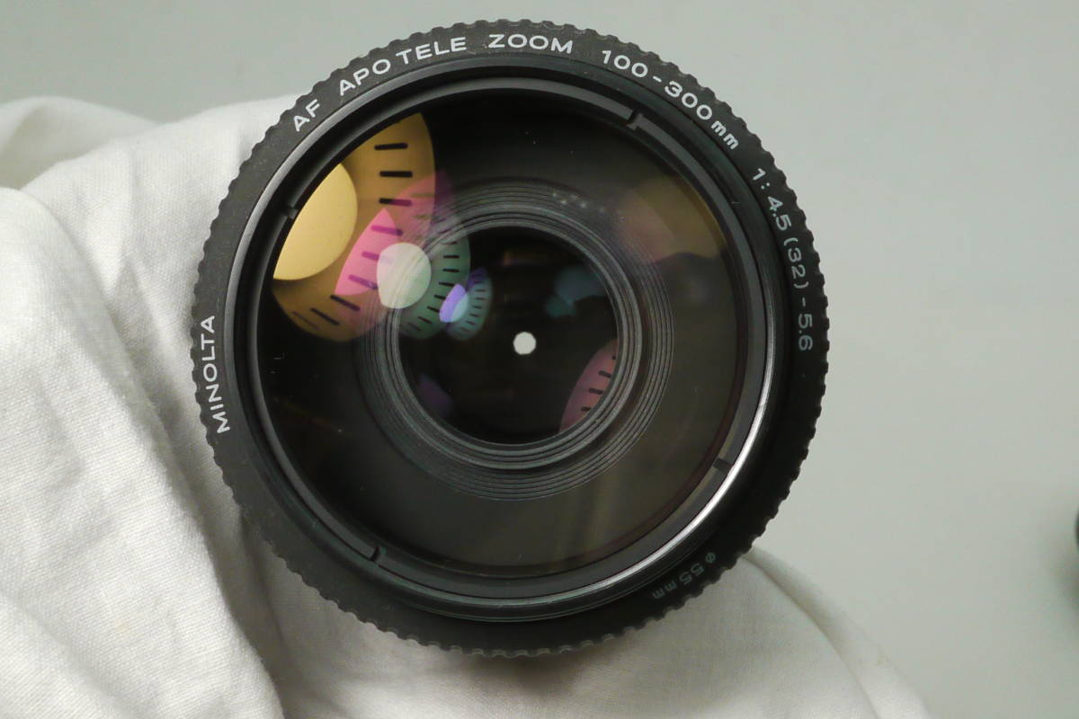 希少ミノルタα ソニーA MINOLTA AF APO 100-300mm F4.5-5.6 フード付 美品_画像5