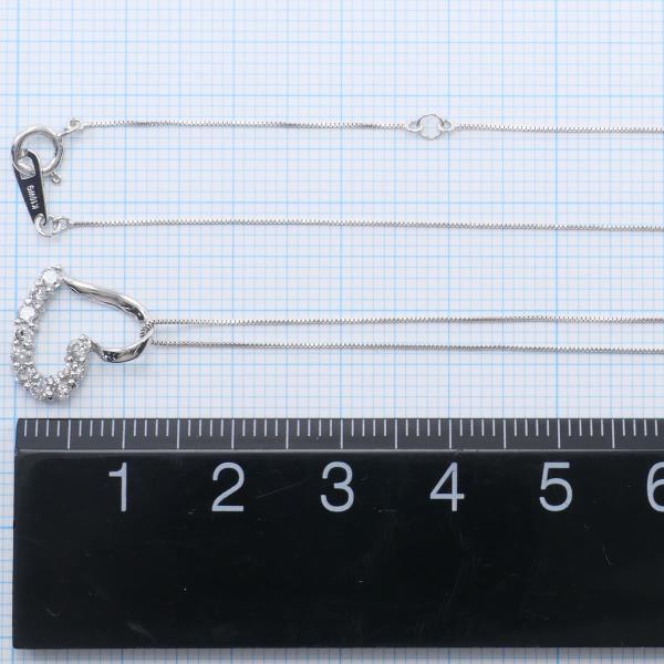 K10WG ネックレス ダイヤ 0.3 総重量約1.1g 約40cm 美品 送料無料☆0338