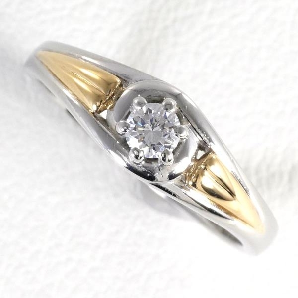 SALE/95%OFF】 PT900 K18YG リング 指輪 11号 ダイヤ 0.13 総重量約4.5