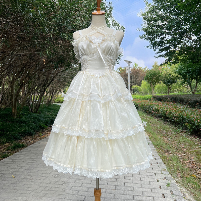  pannier volume 4 sheets piling midi height mi leak height Lolita u Eddie ng cosplay costume free size height 60cm wire less less .