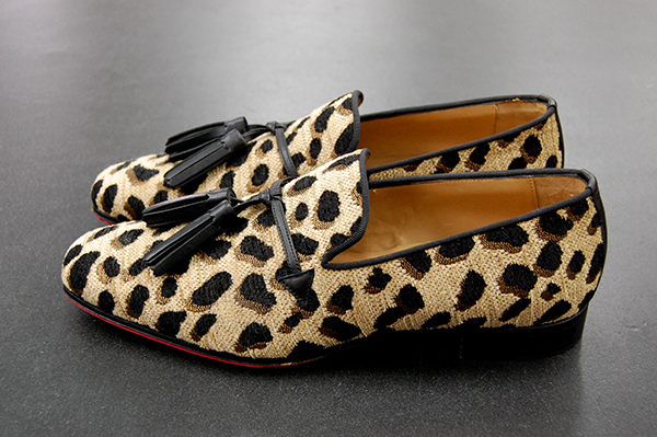 クリスチャンルブタン DADDY FLAT VELVET LEOPARD-