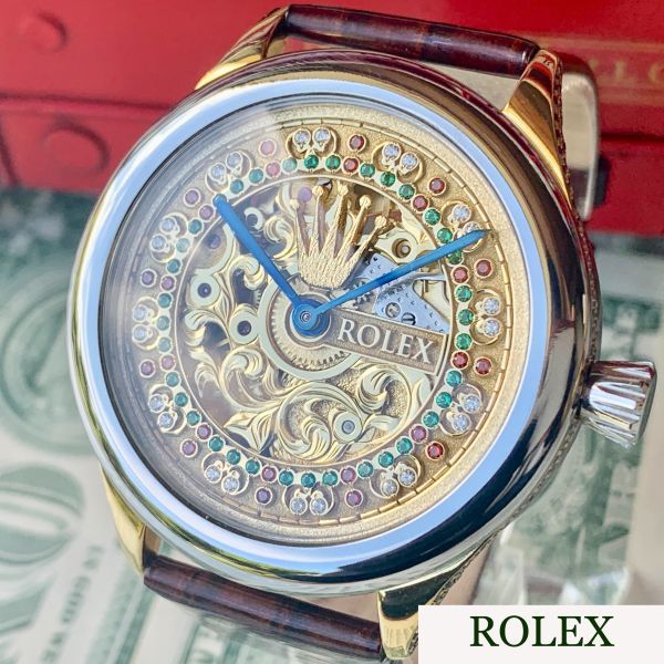 ロレックス/ROLEX/アンティーク/新品仕上げ/18kgp/スケルトン/手巻き
