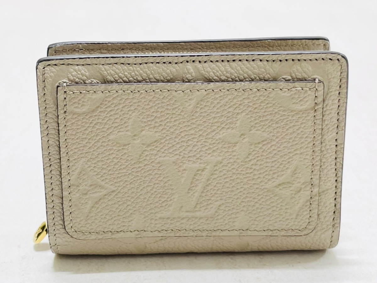 LOUIS VUITTON ルイヴィトン ポルトフォイユ・クレア M80152 二つ折り財布 モノグラム・アンプラント×レザー トゥルトレール×ゴールド