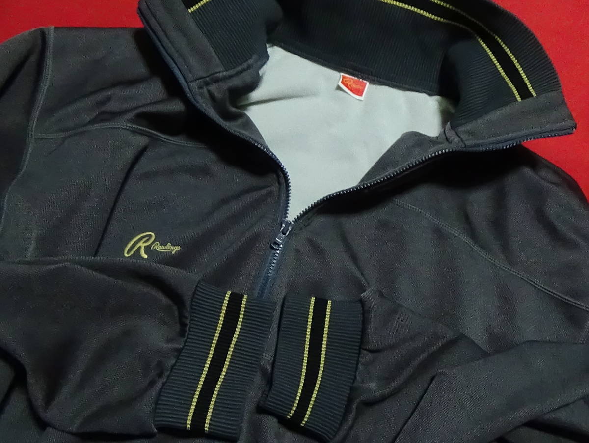 * low ring sRawlings jersey top and bottom set jacket pants asics gray Asics XO~ baseball Showa Retro Vintage 
