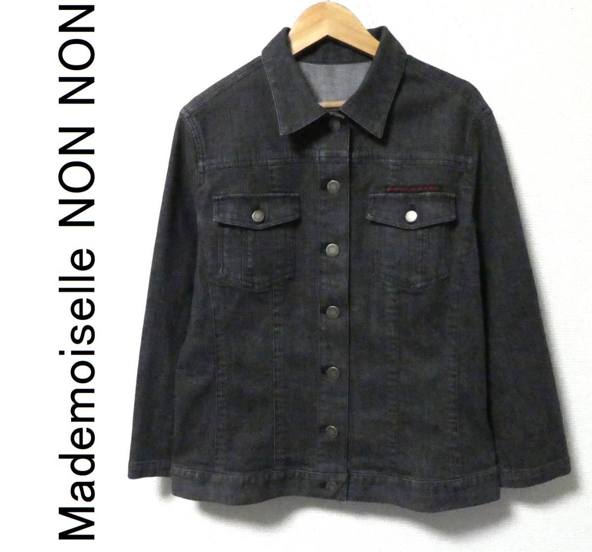 正規品 Mademoiselle NONNON マドモアゼルノンノン ストレッチ 総合通販サイト マドモアゼルノンノンLデニムジャケット Gジャン/デニムジャケット