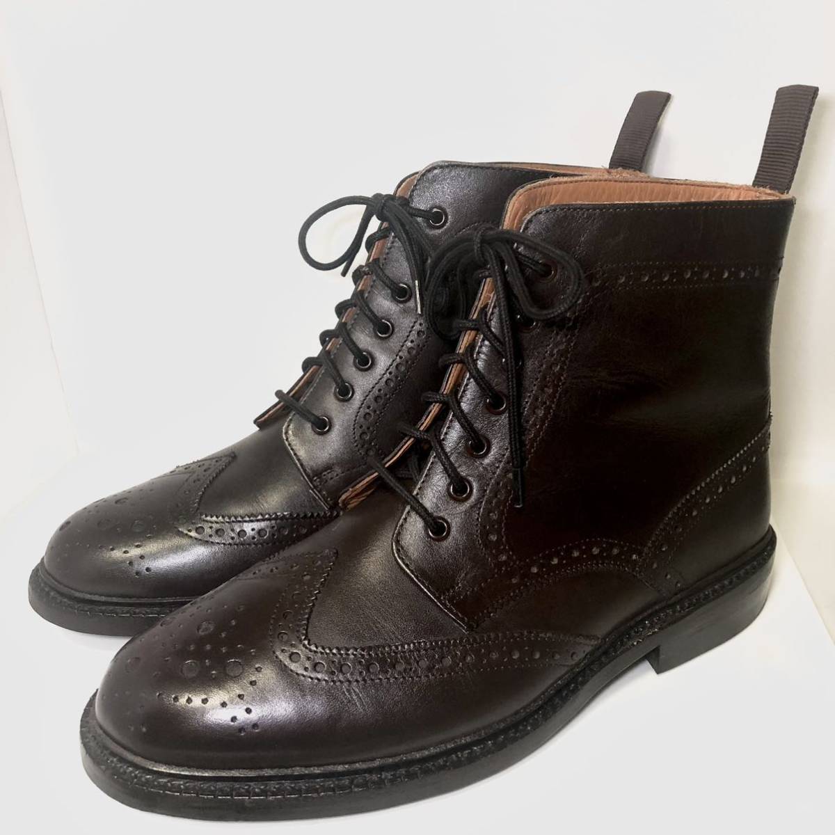  prompt decision trying on degree regular price 30.800 jpy London Shoe Make London shoe make-up UK9 27.5cm Country boots leather shoes casual dark brown 