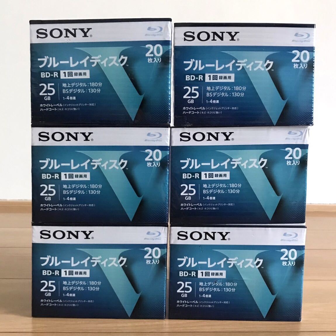 大量】SONY Blu-rayディスク 録画用ブルーレイディスク 20枚入り 6個 合計120枚 25GB