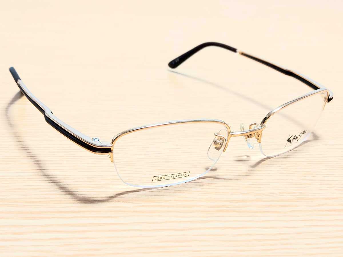 新品 KANSAI YAMAMOTO カンサイヤマモト メガネ 眼鏡 高級感 オシャレ 上品 ハーフリム チタン 軽い ゴールド 新品 KANSAI YAMAMOTO カンサイヤマモト メガネ 眼鏡 高級感 オシャレ 上品 ハーフリム チタン 軽い ゴールド