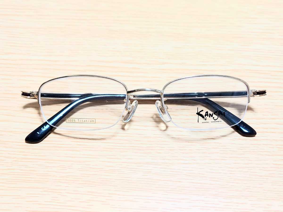 新品 KANSAI YAMAMOTO カンサイヤマモト メガネ 眼鏡 高級感 オシャレ 上品 ハーフリム チタン 軽い ゴールド 新品 KANSAI YAMAMOTO カンサイヤマモト メガネ 眼鏡 高級感 オシャレ 上品 ハーフリム チタン 軽い ゴールド