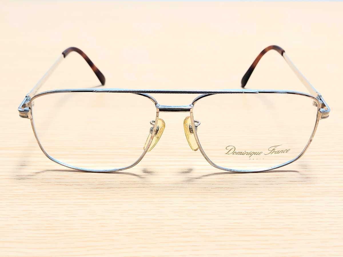新品　Dominique France ドミニクフランス　日本製　メガネ　眼鏡　高級感　オシャレ　上品　フルリム　ツーブリッジ　チタン　12金張り_画像3