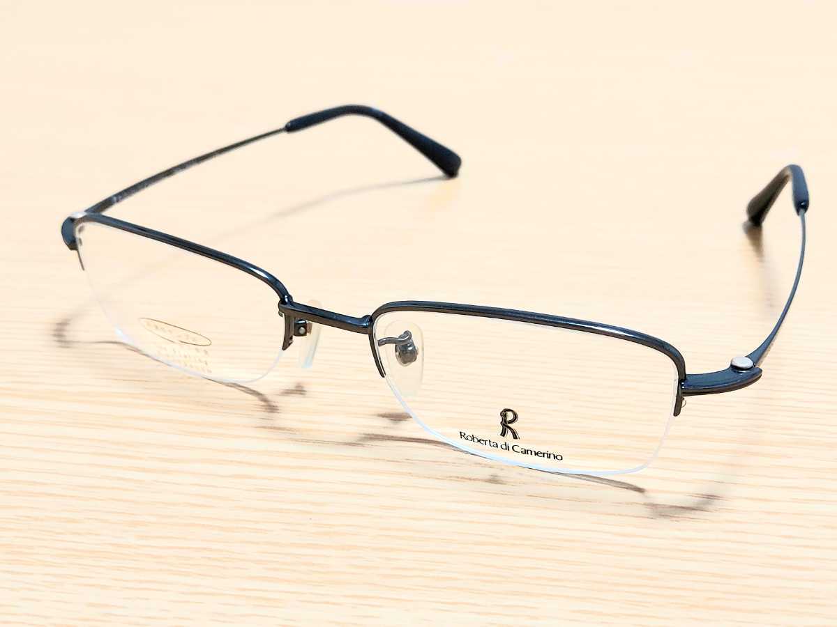 新品　ROBERTA　ロベルタ　メガネ　眼鏡　高級感　オシャレ　上品　ハーフリム　チタン