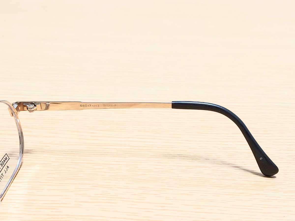 新品　CERASEE　日本製 メガネ　眼鏡　高級感　オシャレ　上品　フルリム　チタン　ゴールド_画像7