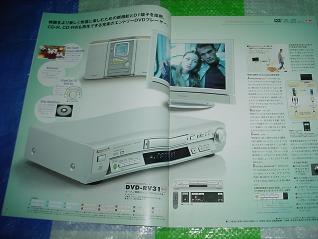 2001年5月 パナソニック DVDプレーヤー/DVDビデオレコーダー/の総合カタログの画像5