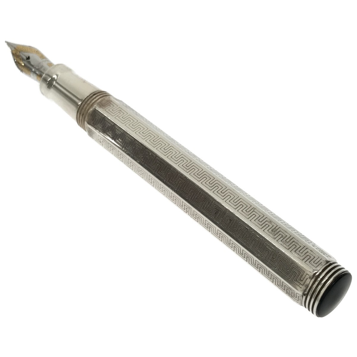 【希少】Montegrappa Sterling 925 モンテグラッパ レミニッセンス 万年筆 スターリングシルバー ペン先 18金 ITALY 750 F 刻印 文具 J780 3