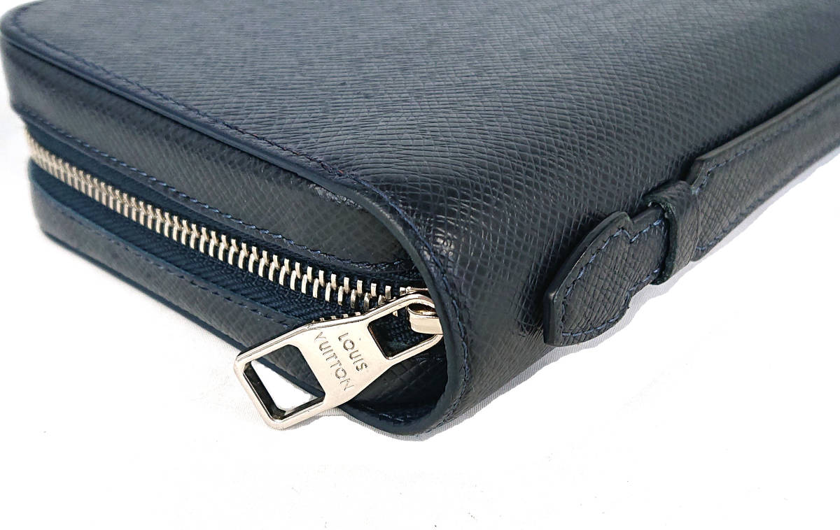 B-4226◆極美品【ルイヴィトン】タイガ M44276 ジッピーXL トラベルケース◆セカンド クラッチバッグ ブルーマリーヌ ネイビー 紺 長財布_画像5