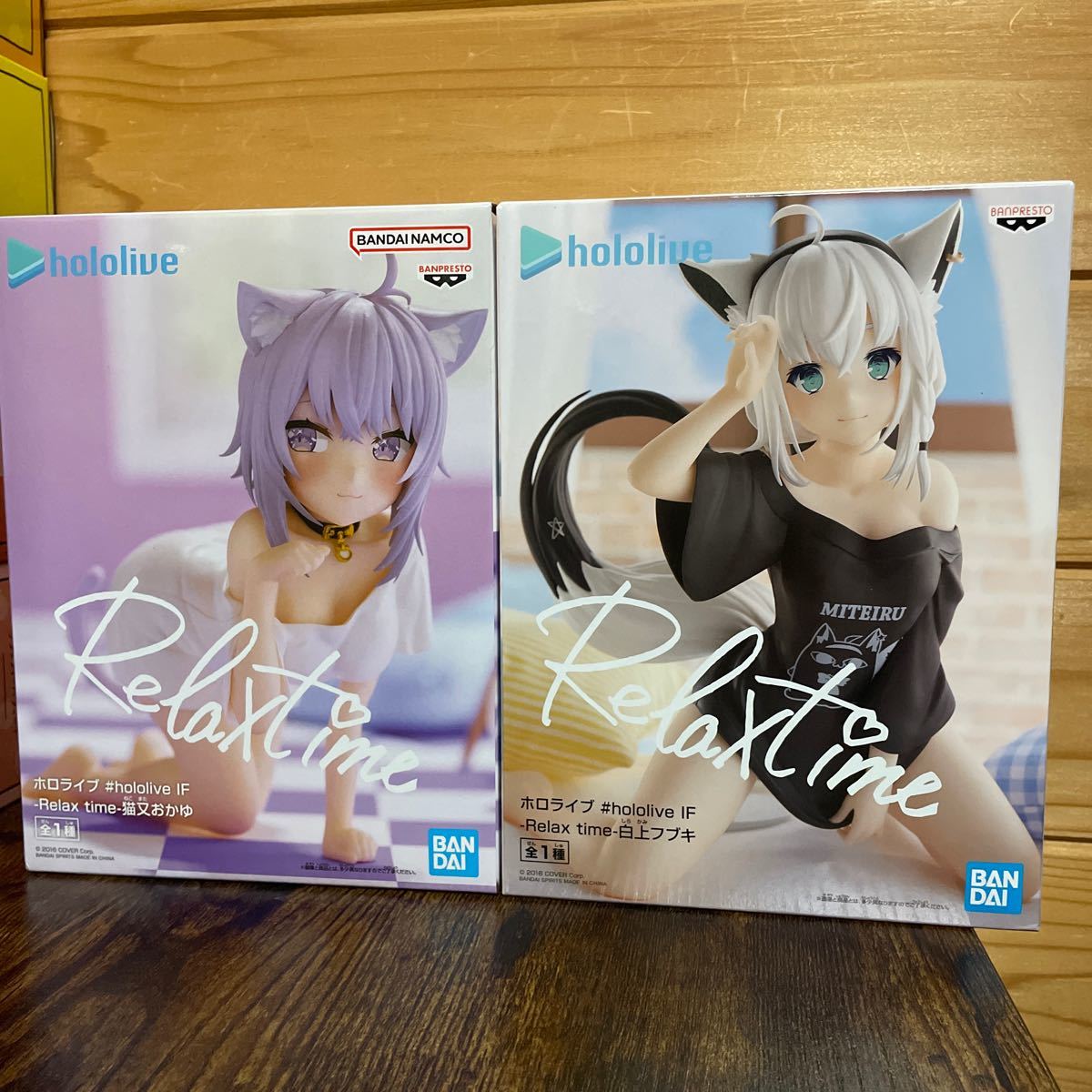 ホロライブ フィギュア Relax time 白上フブキ 猫又おかゆ 2個 ホロライブ フィギュア Relax time 白上フブキ 猫又おかゆ 2個