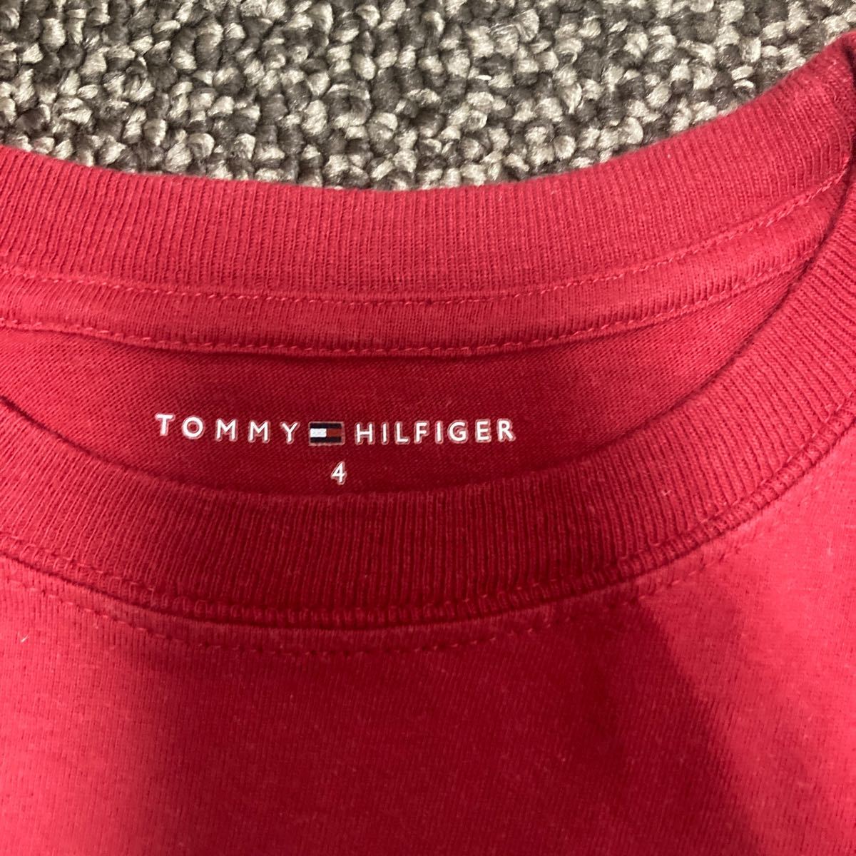 最終値下げ　トミーヒルフィガー　TOMMY HILFIGER 半袖　Tシャツ　サイズ4 赤　100