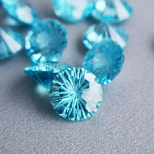 ■超希少■数量限定■ ブルー花火ラウンドカット 10mm 宝石 鉱石 輝き 高品質 宝石シリーズ ラウンド形状 キュービックジルコニア C325_画像4