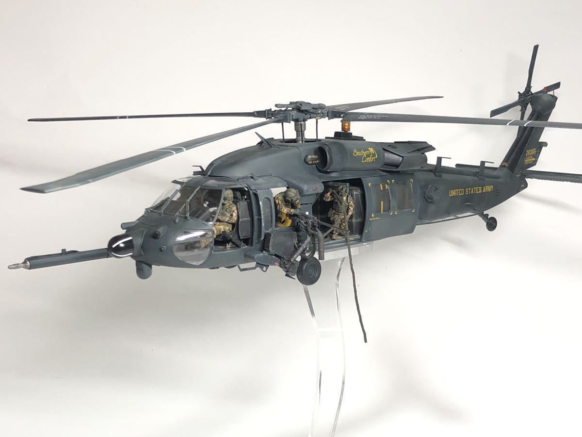 アカデミー 1/35 AH-60L DAP ブラックホーク 完成品 模型 軍用ヘリ アメリカ特殊部隊7人フィギュアセット