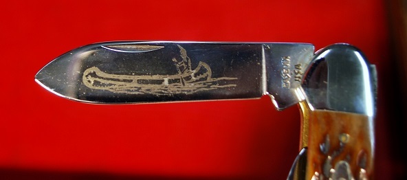 CASE-USA No.263・カヌー・　Spear Blade　＆　Pen　Blade　Jigged Bone Handle_画像2