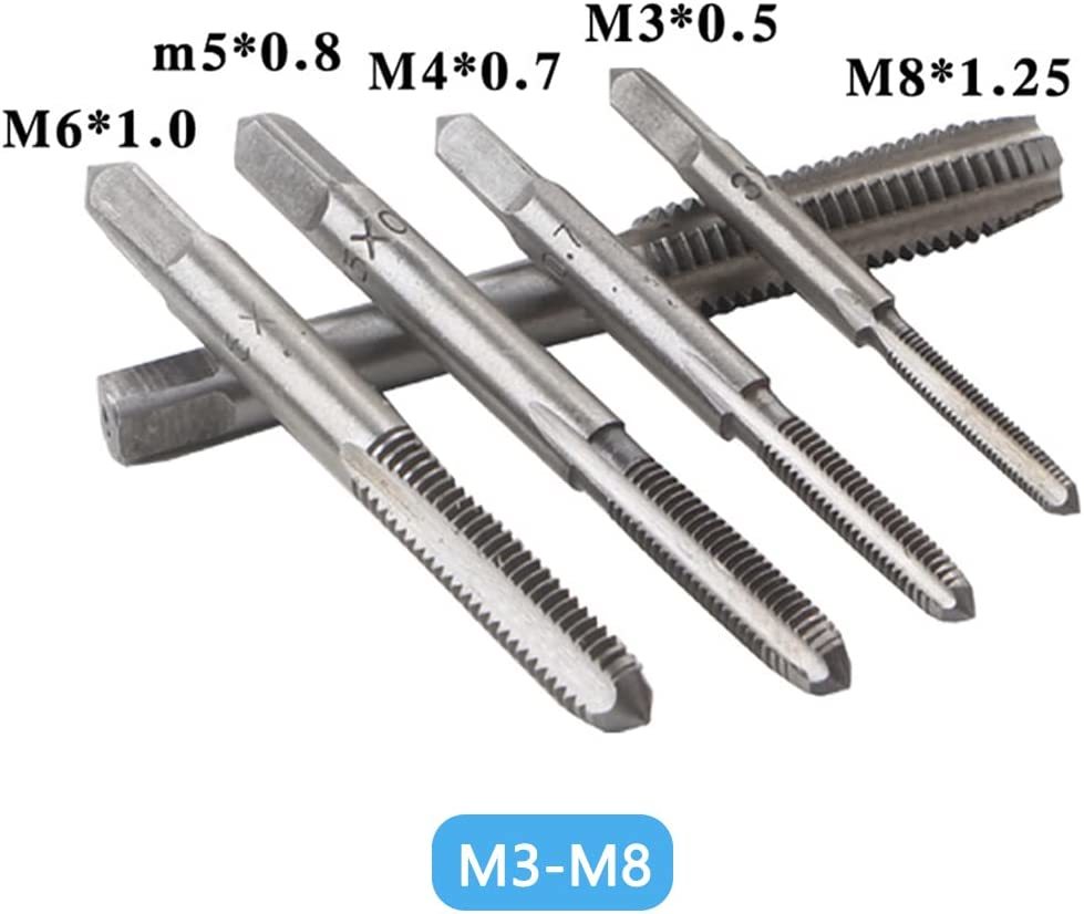 『送料無料』ネジ ねじきりタップ ドリルタップセット M3 M4 M5 M6 M8 ドリル T型 ハンドル 調整可能 穴あけ ハンドタッピング 6本　Y_画像3