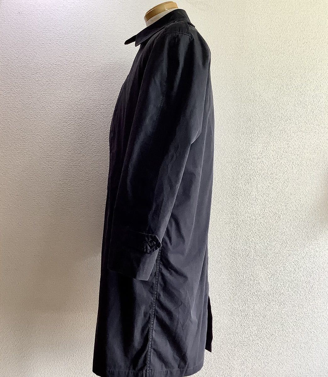 米軍実物 80s U.S.NAVY ALL WEATHER COAT 36R 大き目 実寸L位 ネイビー 紺色 ライナー付 ミリタリーコート ステンカラーコート 1987年 古着_画像5