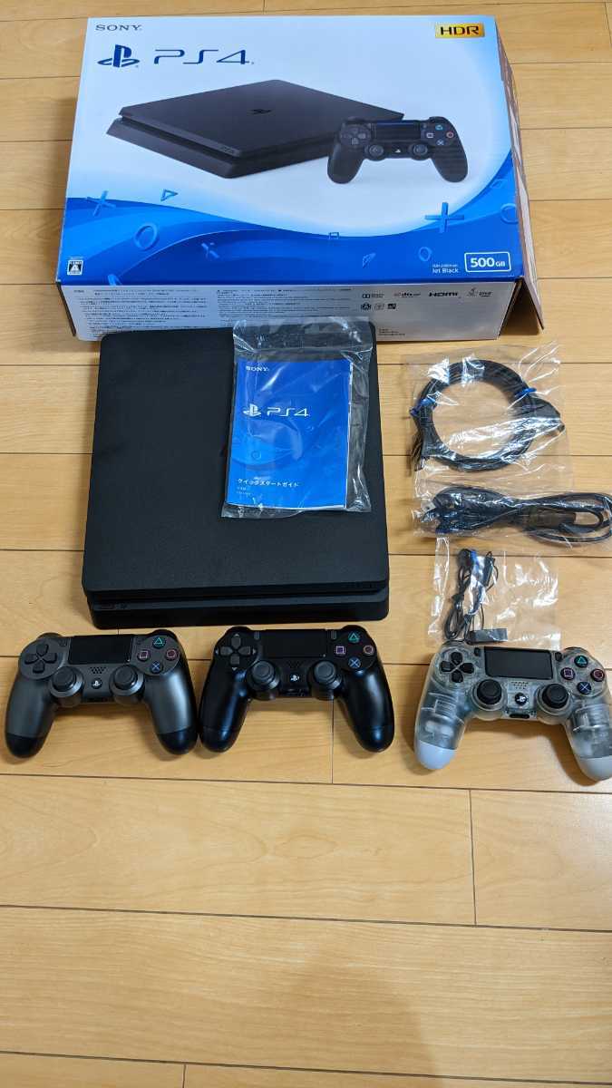 美品 PlayStation4 ジェット・ブラック 500GB CUH-2200AB01