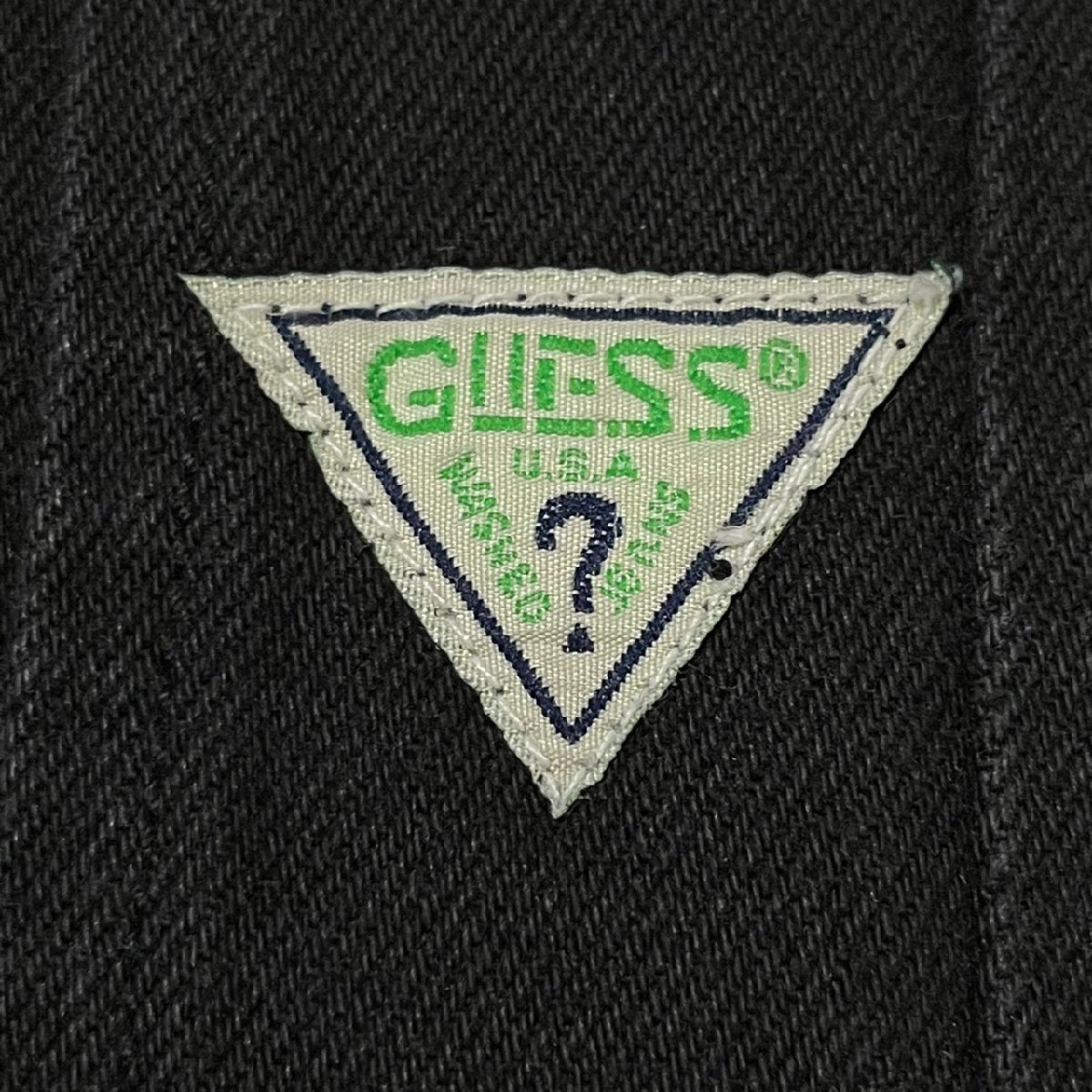 (^w^)b Guess мертвый запас мигалка имеется!90s Vintage cargo широкий shef Denim брюки низ GUESS 6 карман W32