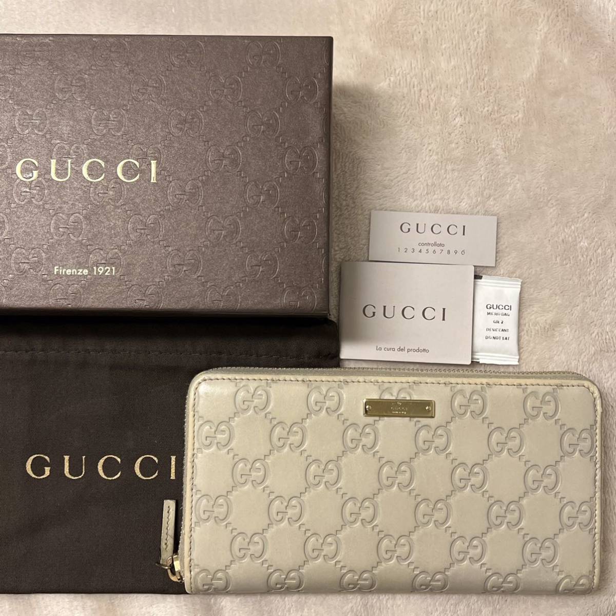 感謝の声続々！ 新品同様‼️ グッチ GUCCI 財布 長財布 シマレザー