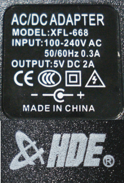 HDE XFL-668 5VDC2A #yh3260-02