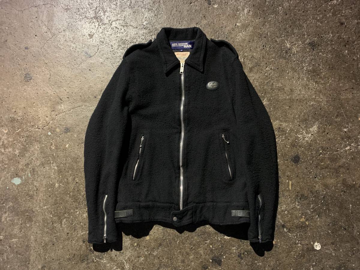 JUNYA WATANABE MAN 03AW Lewis Leathers ウール縮絨 ライダース