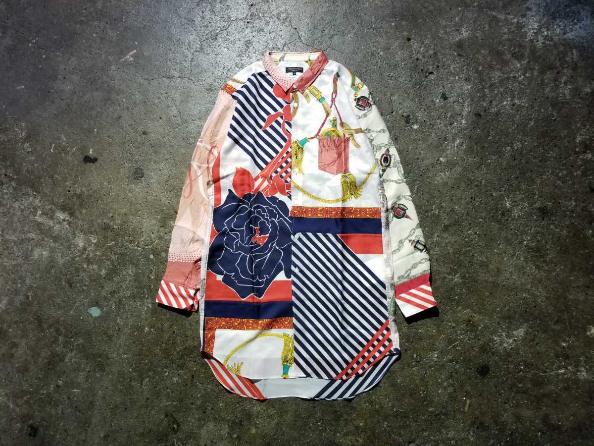 COMME des GARCONS HOMME PLUS 11AW アンティークスカーフロングシャツ
