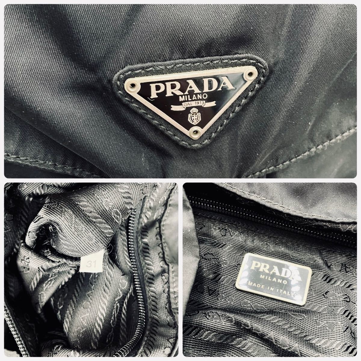 最高峰 美品】PRADA プラダ リュック バックパック 三角ロゴ テスート