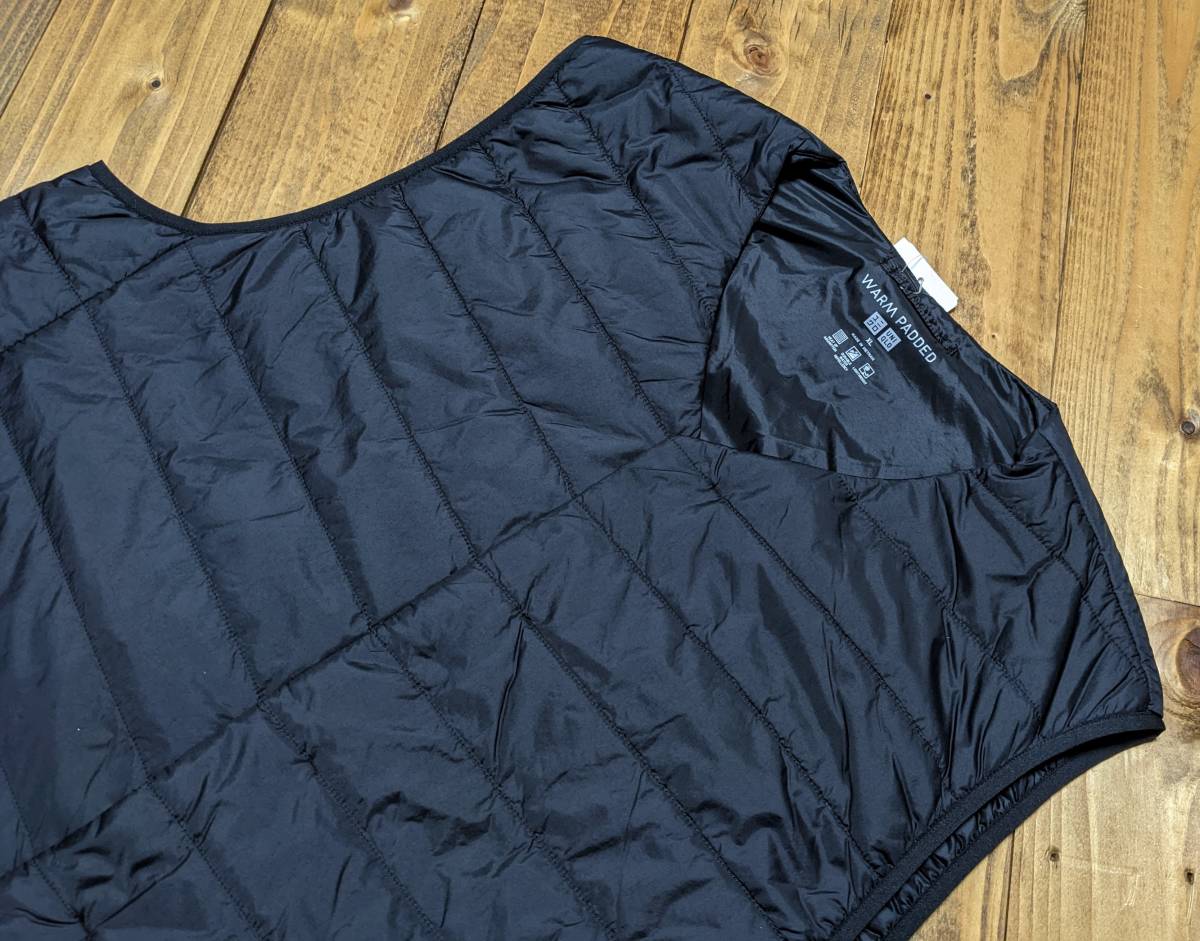 おトク】 ユニクロ ヒートテックウォームパテッドベスト ブラック 3XL 新品未使用 ユニクロ ヒートテックベスト