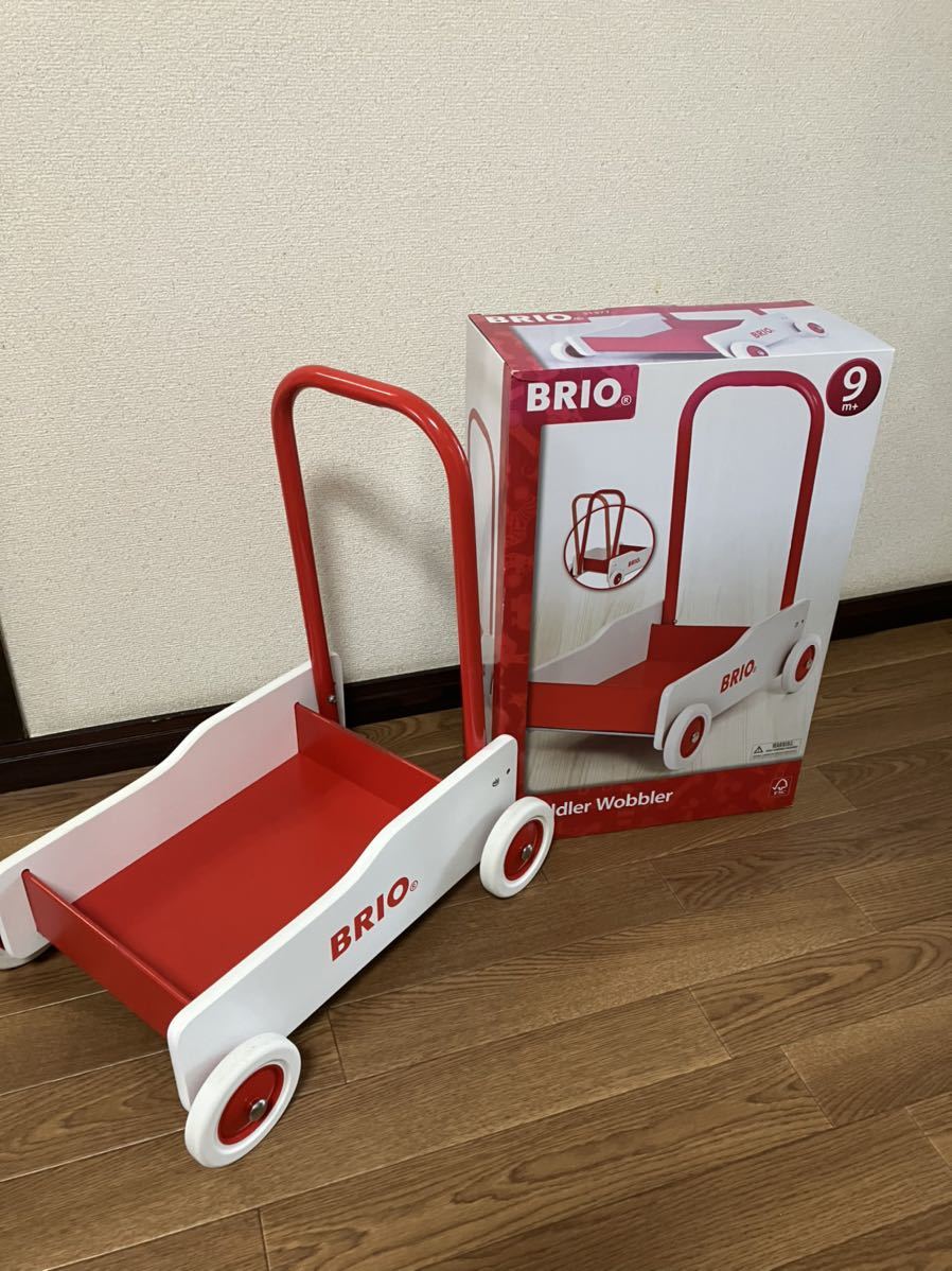 ★BRIO 手押し車　白×赤　31377 人気　ベビー　2段階調節　ブリオ　インテリア★_画像1