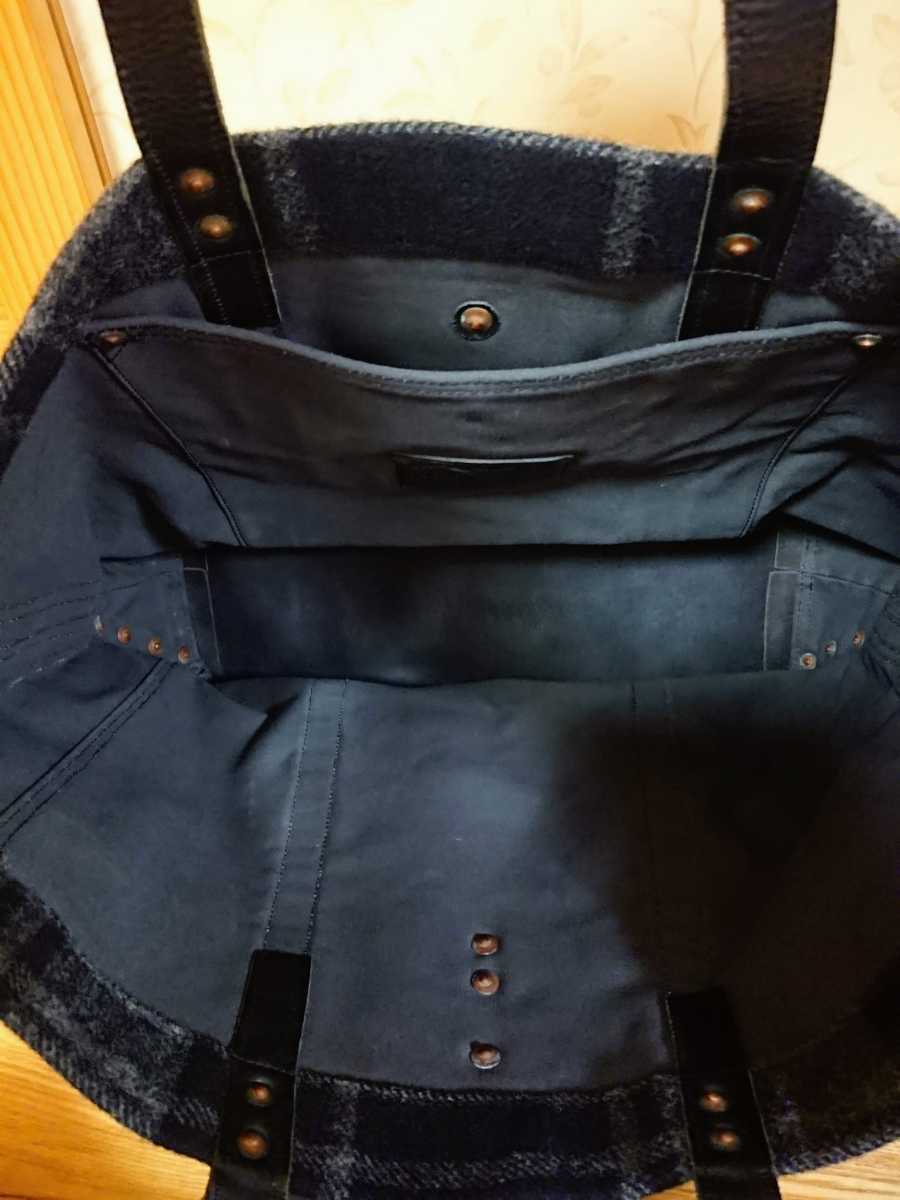 RRL ウール/レザー トートバッグ イタリア製 メンズファッション