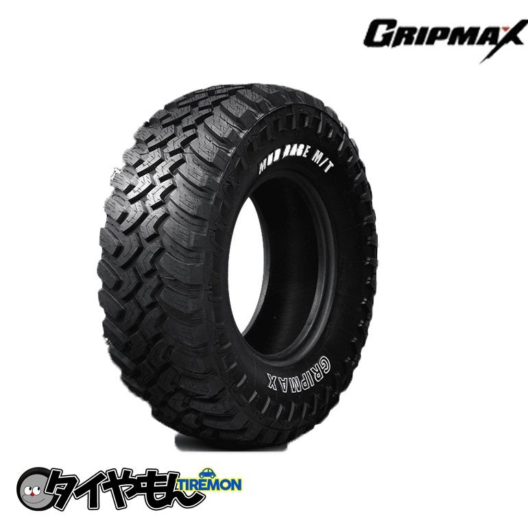 グリップマックス マッドレイジ MT 195/80R14 195/80R14 106/104Q RWL レイズドホワイトレター 14インチ 2本セット MUD RAGE MT ホワイト_画像1