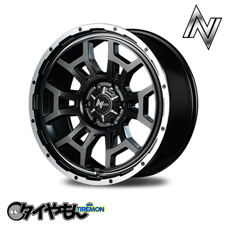 【税込?送料無料】 8J 6H139.7 17インチ SLUG H6 POWER NITRO マルカ MID +20 セミグロスガンメタ ホイール 2本セット 6穴