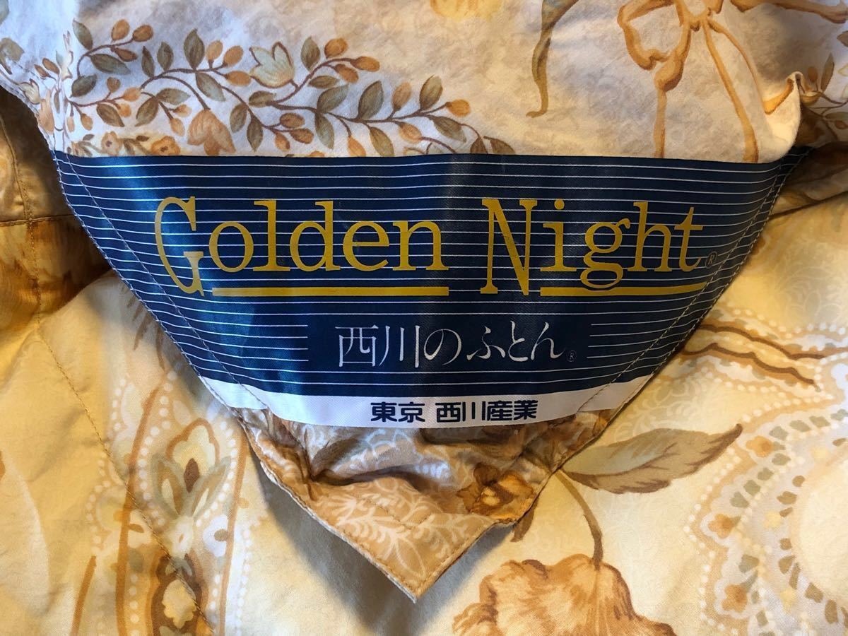 西川羽毛掛けふとん Golden night ダブル日本製+2枚布団カバー 西川羽毛掛けふとん Golden night ダブル日本製+2枚布団カバー