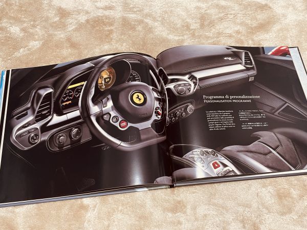 ***[ free shipping ]Ferrari Ferrari 458 Italy ** Japanese edition hard cover specification thickness . catalog 2010 year issue ***