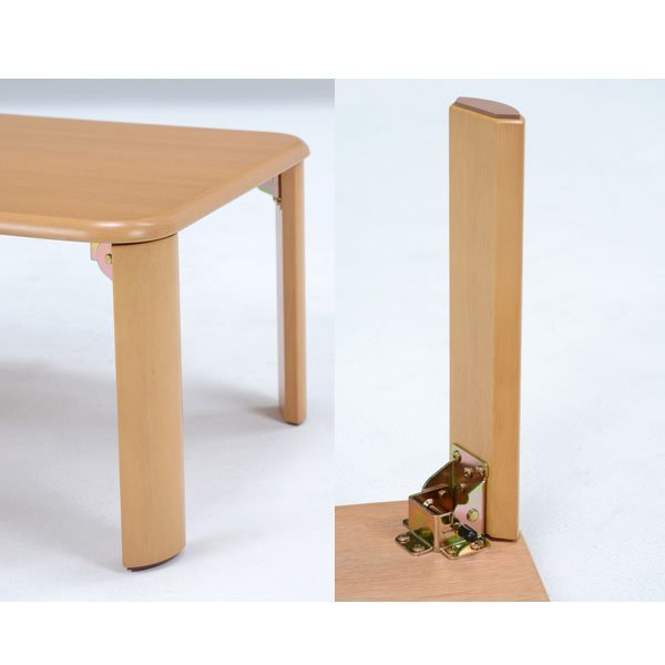 新品】 折れ脚 リビングテーブル 105cm×75cm 【ナチュラル】 脚 折りたたみ ローテーブル ちゃぶ台 木製 おしゃれ テーブル 