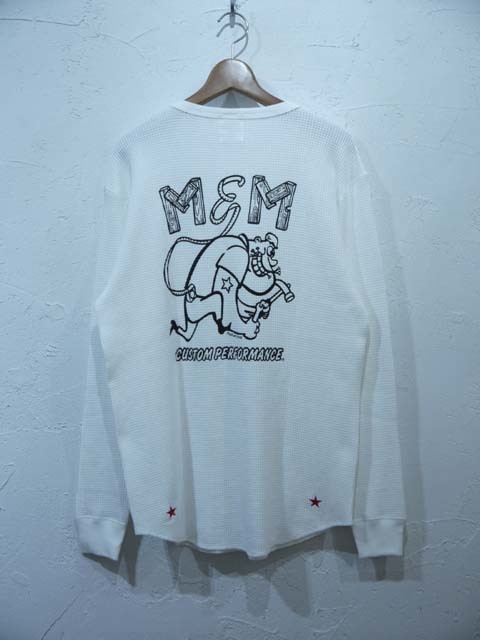 M&M WAFFLE L/S T-SHIRT(22-MT-021) /WHITE/XLsize/新品・未使用/10%OFF