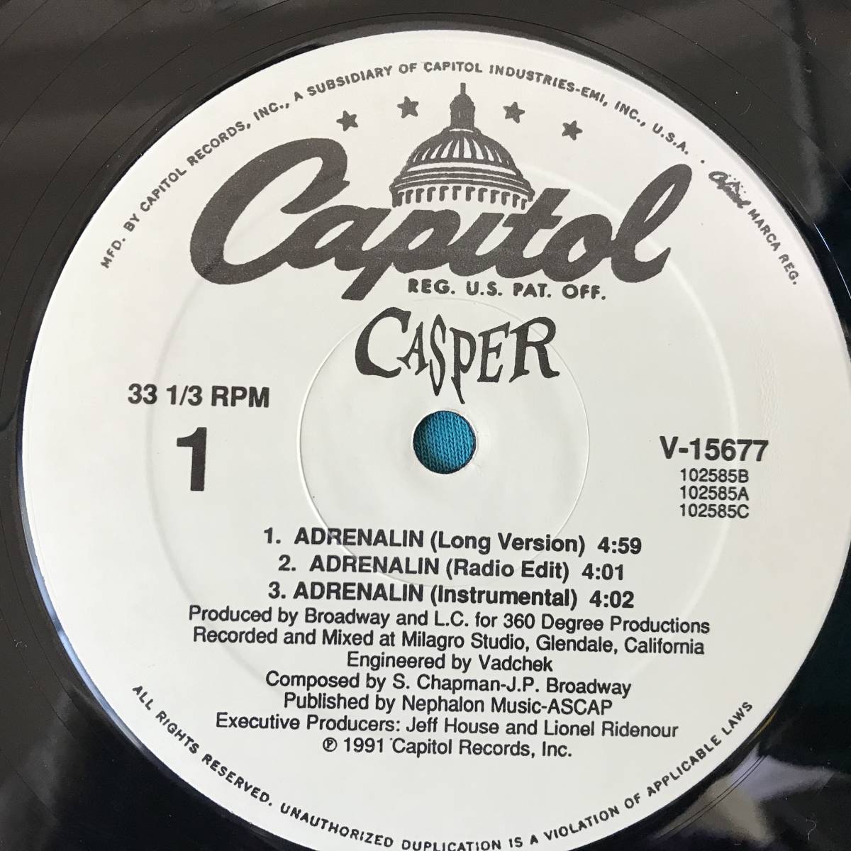 12”●Casper / Adrenalin USオリジナル盤 V-15677_画像3