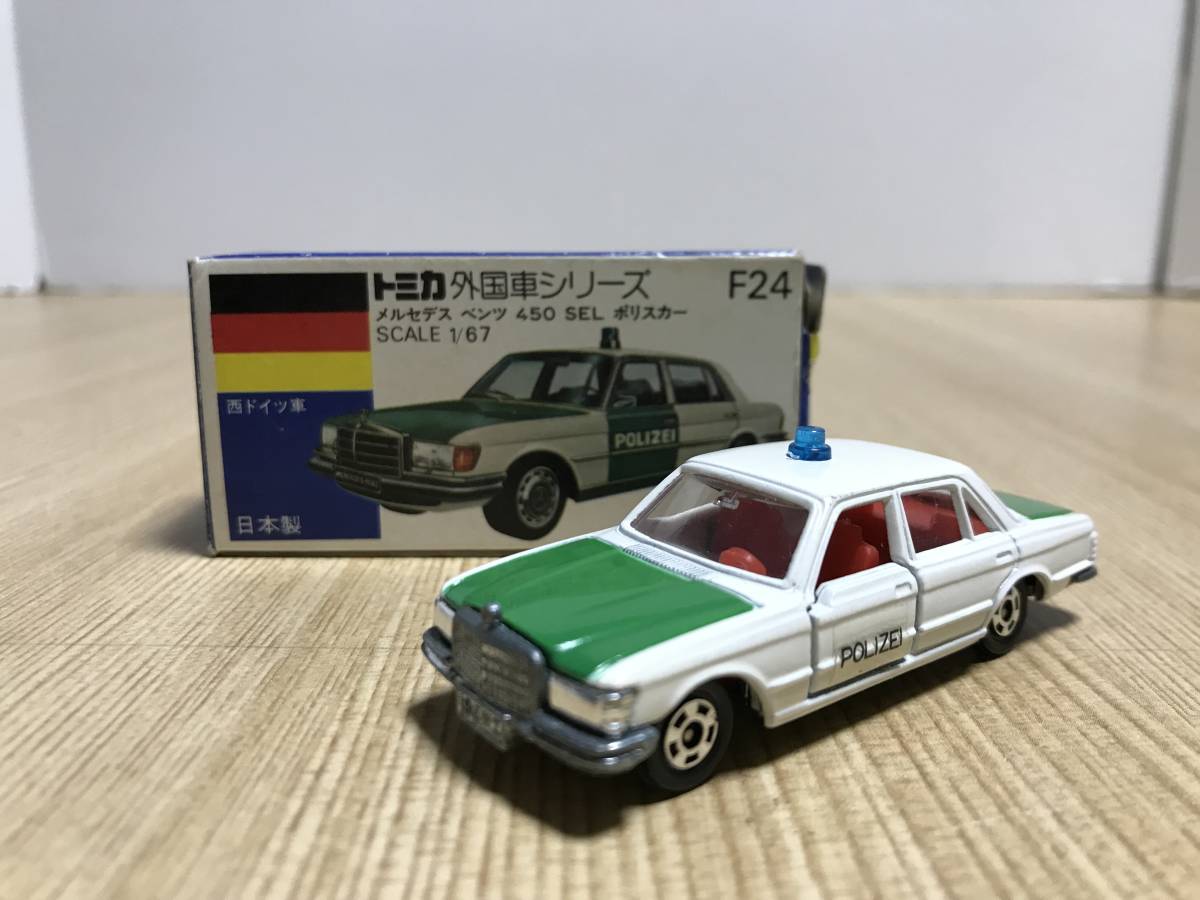 トミカ青箱 F24-1-1 メルセデス・ベンツ450SEL ポリスカー 箱付 www