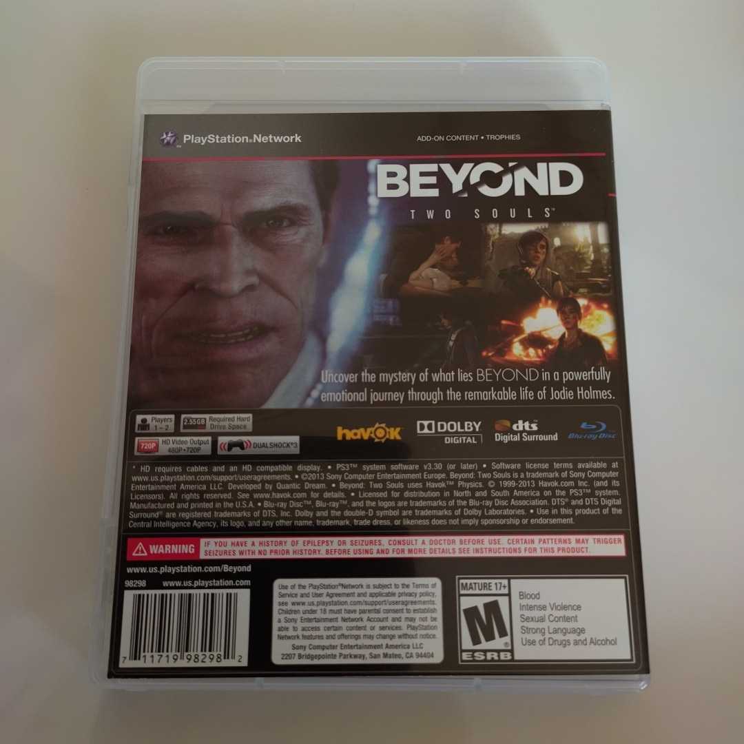 北米版 海外版 輸入盤 PS3 プレイステーション3 ソフト Beyond Two Souls 動作確認済 送料無料☆