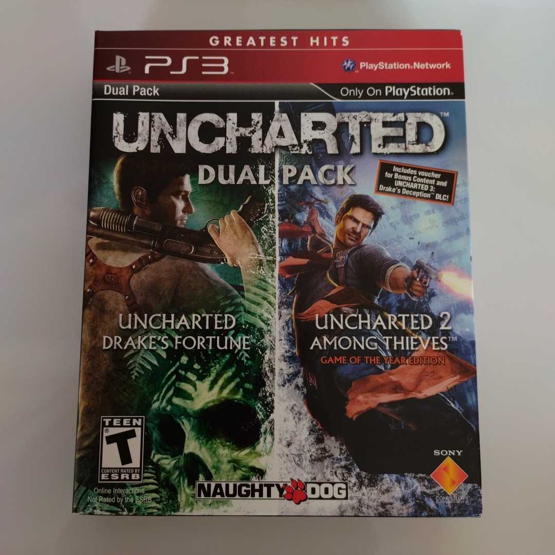 北米版 輸入盤 海外版 PS3 プレイステーション3 ソフト アンチャーテッド UNCHARTED DUALPACK 動作確認済 送料無料☆