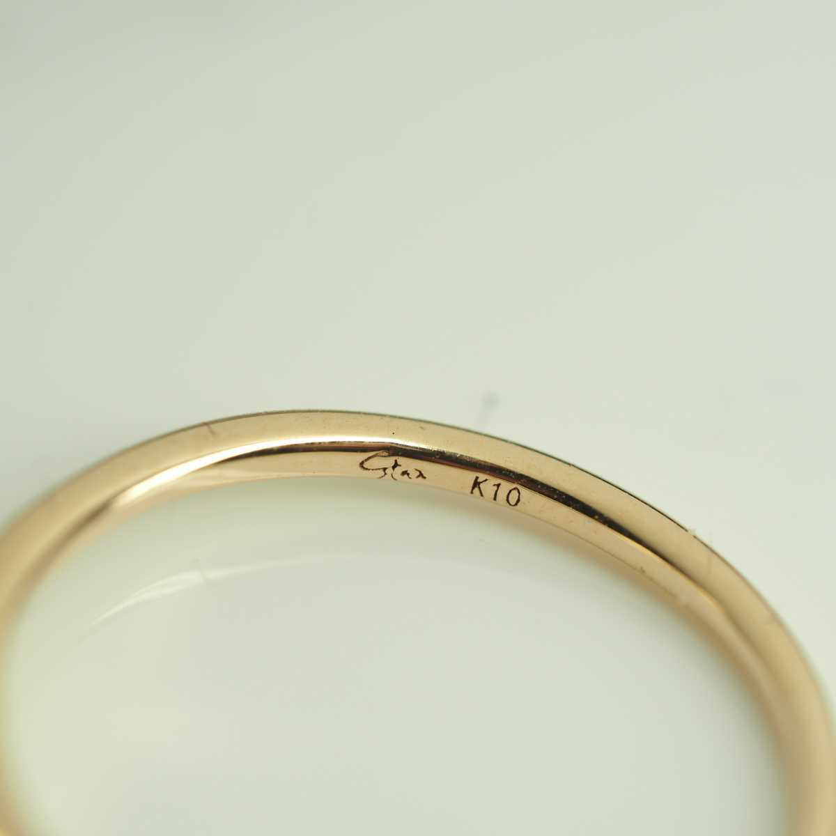 STAR JEWELRY スタージュエリー リボンモチーフリング K10YG D0.01ct 9号 6