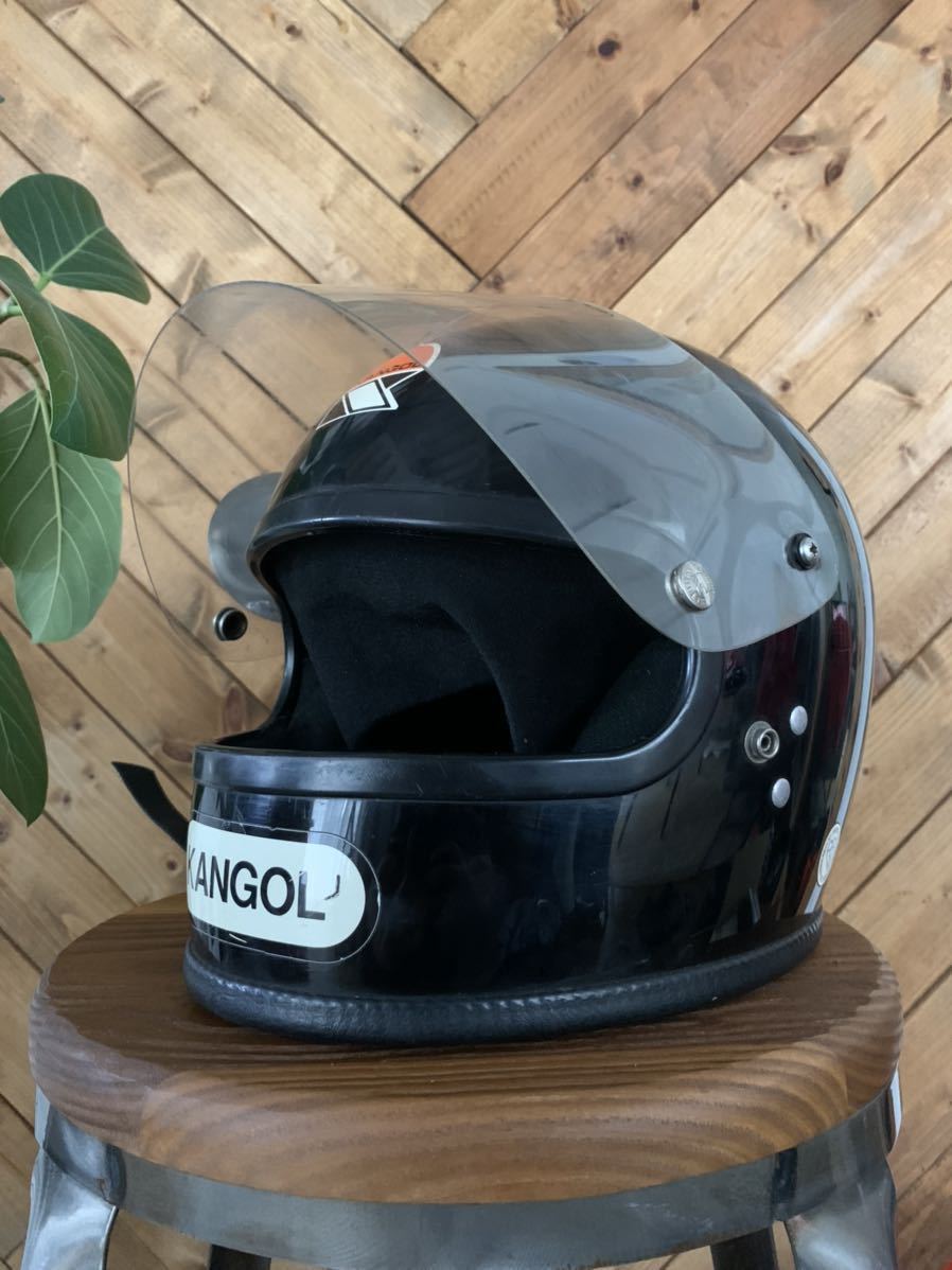 70'sKANGOL ビンテージヘルメットTriumph BSA Norton ロッカーズ　カフェレーサー当時物 ace cafe 英国車_画像9