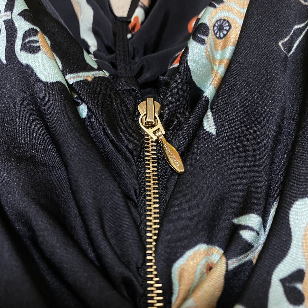 美品 24万円! ROCHAS ロシャス シルク100% ドレス ワンピース 40 フローラル花柄 カシミヤ depositoduarte.com.br