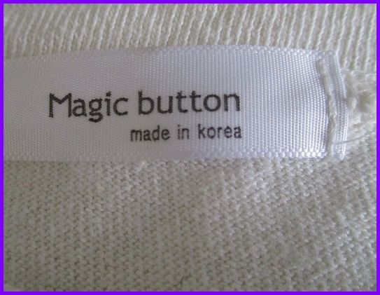 ♪M11464/Magic button+長袖トレーナー？+白+サイズ？+_画像3